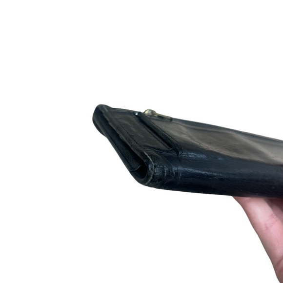 Vintage Coach Water Buffalo Combination Wallet Checkbook Black Leather 4859 Used - Picture 7 of 13